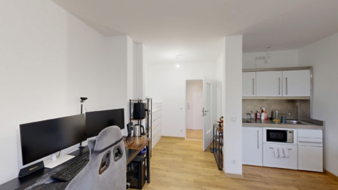 Helle 1-Zimmer-Wohnung mit moderner Ausstattung in Münster-Nord! - Wohnbereich/ Küche (88128)