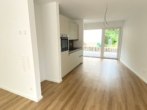 Koch- und Essbereich - Modernes 1-Raum-Appartement mit Terrasse, Garten und EBK!