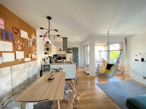 Schöne 3-Zimmer-Wohnung mit EBK und Balkon in Roxel - Wohnzimmer (88860)
