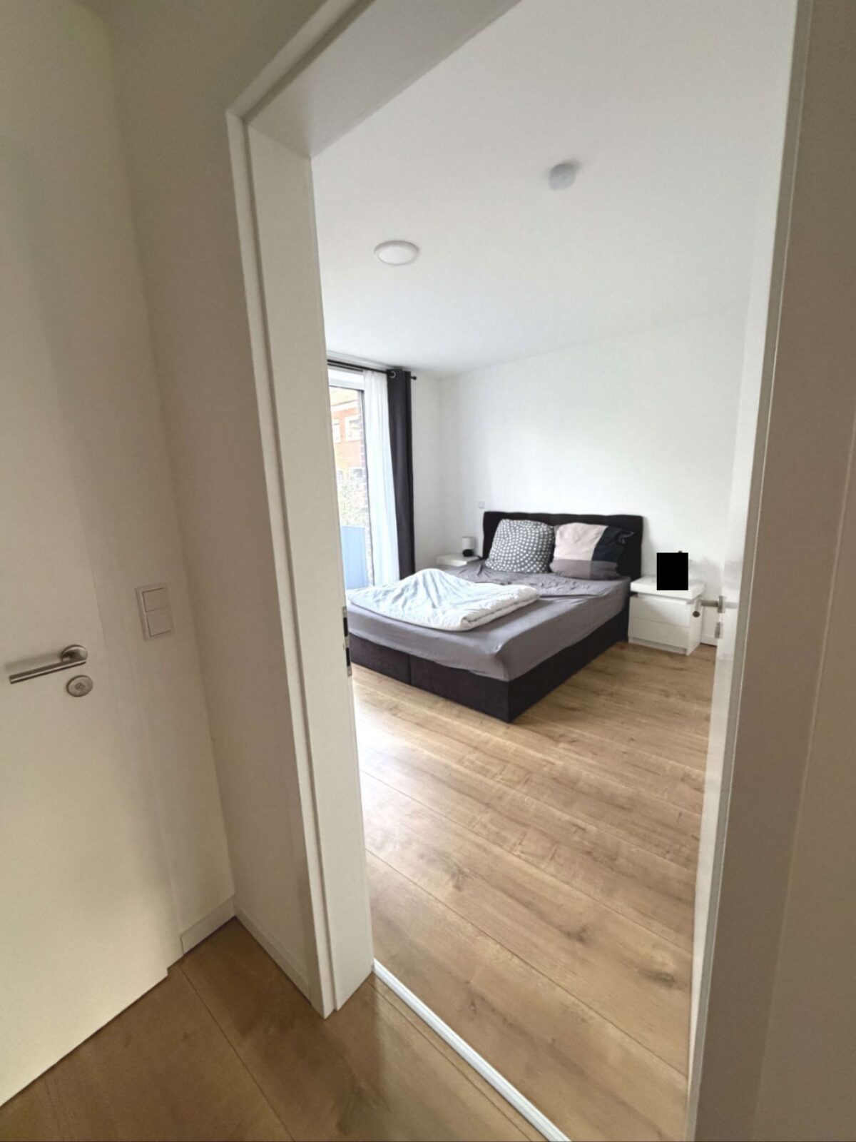 Blick ins Schlafzimmer